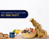 Funky Hippo Resin Bowl – Decorative Golden Hippopotamus Figurine for Snacks, Keys & Trinkets – Playful Modern Home Accent