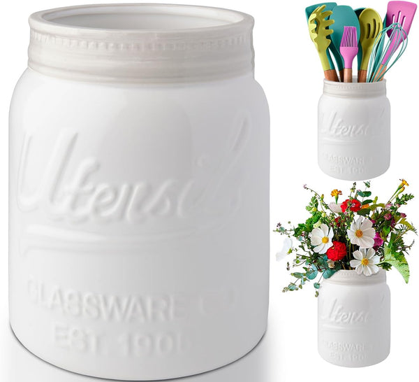 Comfify Wide Mouth Mason Jar Utensil Holder