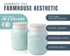 Vintage Mason Jar Salt & Pepper Shakers – Aqua Blue Ceramic Set by Comfify | Rustic, Shabby Chic Kitchen Decor