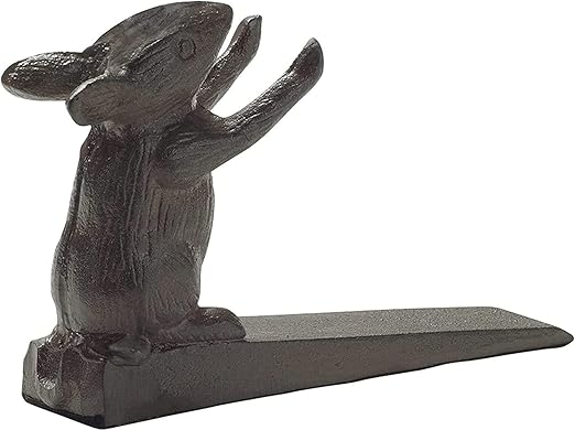 Vintage Cast Iron Mouse Door Stop Wedge – cast iron – styled arrangement – Comfify