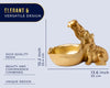 Funky Hippo Resin Bowl – Decorative Golden Hippopotamus Figurine for Snacks, Keys & Trinkets – Playful Modern Home Accent