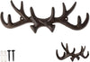 Vintage Cast Iron Deer Antlers Wall Hooks