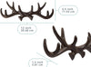 Vintage Cast Iron Deer Antlers Wall Mounted Hooks | Antique Finish Metal Clothes Hanger Rack w/Hooks for Coats, Jackets, Purses and More | Includes Screws and Anchors | Rust Brown – lifestyle in living room – Comfify