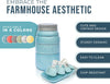 Mason Jar Kitchenware Set – Aqua Blue Ceramic Decor with 4 Measuring Cups, 4 Measuring Spoons, and Spoon Rest – lifestyle in kitchen – Comfify
