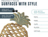 Cast Iron Pineapple Trivet in Rustic Finish w/ Rubber Pegs