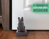 Vintage Cast Iron Cat Door Stop Wedge – Decorative Rust Brown Finish – packaging view – Comfify