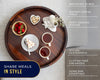 Comfify 22" Dark Brown Acacia Wood Round Serving Tray – Modern Multi-Purpose Tray for Food, Patio, and Home Organization