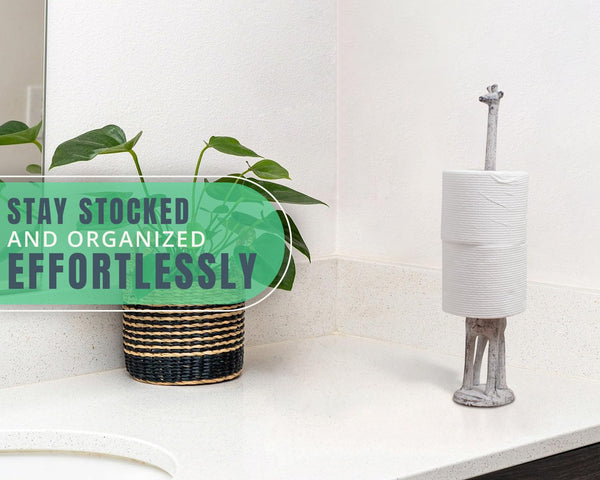 Vintage Giraffe Paper Towel & Toilet Paper Holder – Whimsical Antique Animal Design Roll Dispenser for Kitchen & Bathroom Decor