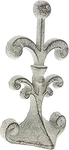 Fleur De Lis Cast Iron Door Stop – cast iron – alternate angle – Comfify