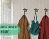 Rustic Bird on a Branch Wall Hook – Heavy Duty Metal Hanger, Vintage Recycled Design, Decorative & Functional (Rust Brown) – side angle – Comfify