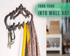 Cast Iron Wall Mounted Hanger – Vintage Design with 5 Hooks for Keys, Towels, Robes, and Clothes – lifestyle in living room – Comfify