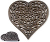Cast Iron “Heart” Trivet with Rustic Finish and Rubber Pegs