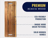 Comfify 35" Extra Large Acacia Wood Charcuterie Board – Premium Serving Platter for Cheese, Appetizers & Gourmet Meals – Elegant Entertaining for Kitchen, Dining Table, BBQ & Patio