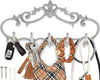 Cast Iron Wall Hanger – Rustic Design with 5 Hooks – front view – Comfify