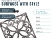 Decorative Cast Iron Trivet – Square Pattern for Kitchen or Dining Table – back view – Comfify