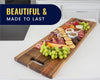 Comfify 35" Extra Large Acacia Wood Charcuterie Board – Premium Serving Platter for Cheese, Appetizers & Gourmet Meals – Elegant Entertaining for Kitchen, Dining Table, BBQ & Patio
