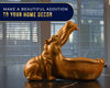 Funky Hippo Resin Bowl – Decorative Golden Hippopotamus Figurine for Snacks, Keys & Trinkets – Playful Modern Home Accent