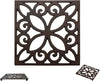 Cast Iron Trivet with Vintage Pattern and Rubber Pegs