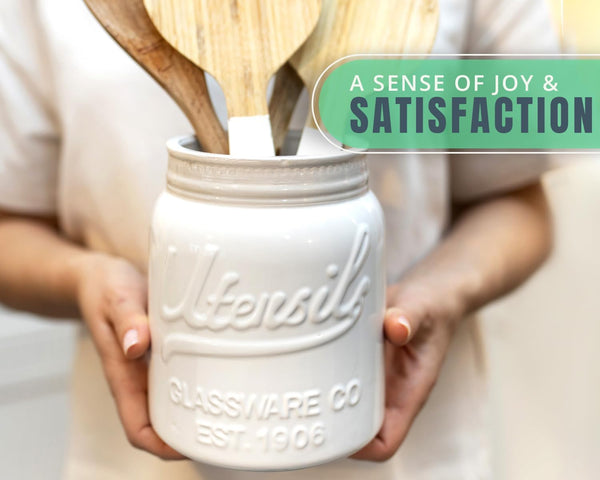 Comfify Wide Mouth Mason Jar Utensil Holder
