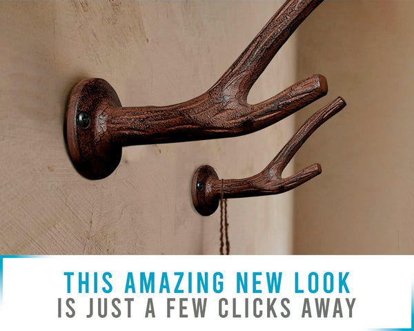 Cast Iron Branch Wall Hook - Wall Rack - Wall Mounted Coat Hook