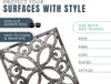 Cast Iron Trivet with Vintage Pattern and Rubber Pegs