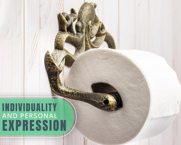 Decorative Cast Iron Octopus Toilet Paper Roll Holder