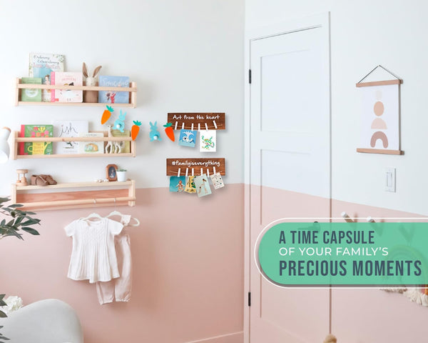 Wall Mount Kids Art Display Rack