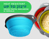 Collapsible Silicone Strainer Set (3-Pack) – Space-Saving Colanders for Pasta, Veggies, Fruits & More – Ideal for Home, Camping & RV Use by Comfify