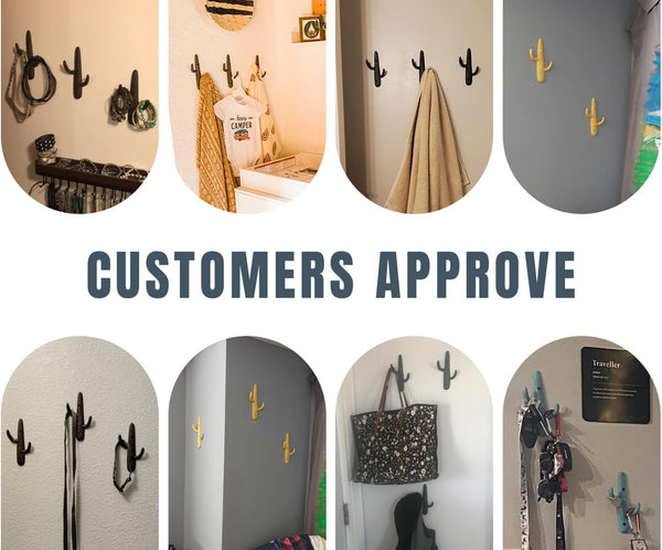 Cast Iron Cactus Coat Hooks