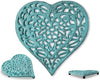 Cast Iron “Heart” Trivet with Rustic Finish and Rubber Pegs