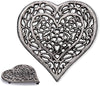 Cast Iron “Heart” Trivet with Rustic Finish and Rubber Pegs