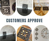 Cast Iron Trivet with Vintage Pattern and Rubber Pegs