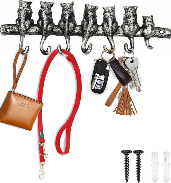 7 Cats Cast Iron Wall Hanger