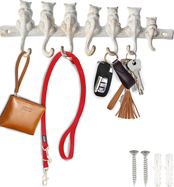 7 Cats Cast Iron Wall Hanger