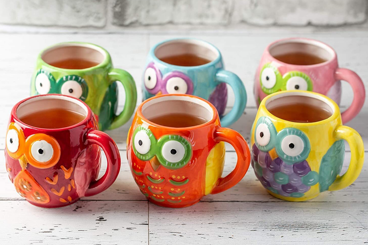 Ceramic Owls Mug Set of 6 - Novelty Coffee Mugs for made of, Chip-free  Ceramic - Cute Gifts for Owl …See more Ceramic Owls Mug Set of 6 - Novelty