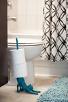 Cast iron cat yoga toilet paper holder - Home Accents