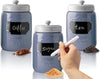 Mason Jar Ceramic Canister Set for Kitchen - Set of 3 - 12.85oz