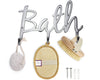 Modern Wall-Mounted "Bath" Towel and Robe Hook – Hand-Cast Aluminum with 3 Hooks – Silver Finish by Comfify