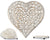 Comfify Cast Iron Heart Trivet – Decorative Rustic White Kitchen Trivet with Rubber Pegs