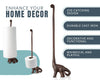 Comfify Paper Towel Holder or Free Standing Toilet Paper Holder - Cast Iron Dinosaur Paper Holder - Bathroom Holder or Stand Up Paper Towel Holder - Rustic Brown w/Vintage Finish
