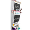 Rustic 2-Slot Mail Sorter Organizer for Wall with Chalkboard Surface & 3 Double Key Hooks