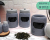 Mason Jar Ceramic Canister Set for Kitchen - Set of 3 - 12.85oz
