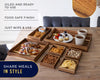 Comfify Bamboo Tray Set of 7 – Earthy Tones for Home & Kitchen | Sustainable, Durable Serving & Organizing Trays