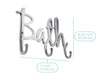 Modern Wall-Mounted "Bath" Towel and Robe Hook – Hand-Cast Aluminum with 3 Hooks – Silver Finish by Comfify