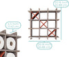 Unique Rustic Tic-Tac-Toe Toilet Paper Holder for Bathroom - Country Modern Toilet Paper Storage