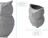 Owl Utensil Holder Decorative Ceramic Cookware Crock & Organizer, in Lovely Grey Color - Utensil Caddy and Perfect Kitchen Ceramic Decor Gift - 5" L x 7" H x 4" W – packaging view – Comfify