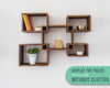 Wall Mounted Square Shaped Floating Shelves – Set of 5