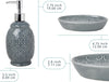 Designer 4-Piece Bathroom Accessory Set - Moroccan Trellis Design