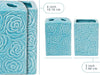 Designer 4-Piece Bathroom Accessory Set - Rose texture design