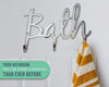 Modern Wall-Mounted "Bath" Towel and Robe Hook – Hand-Cast Aluminum with 3 Hooks – Silver Finish by Comfify
